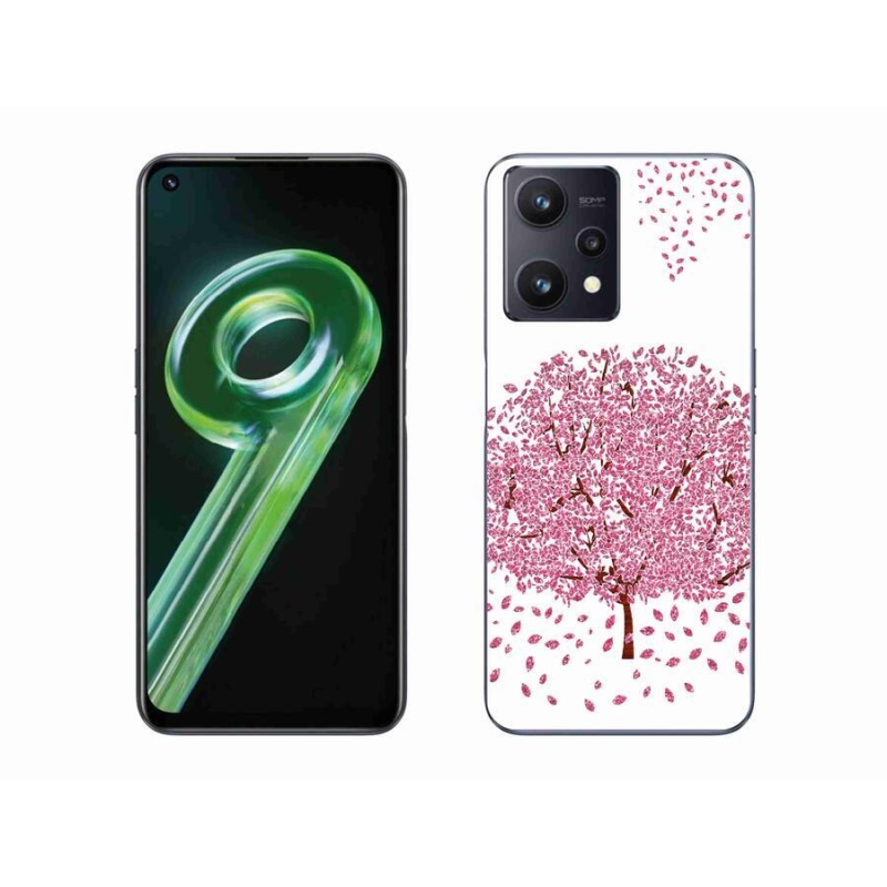 Gelový kryt mmCase na mobil Realme 9 5G - kreslený strom s listy