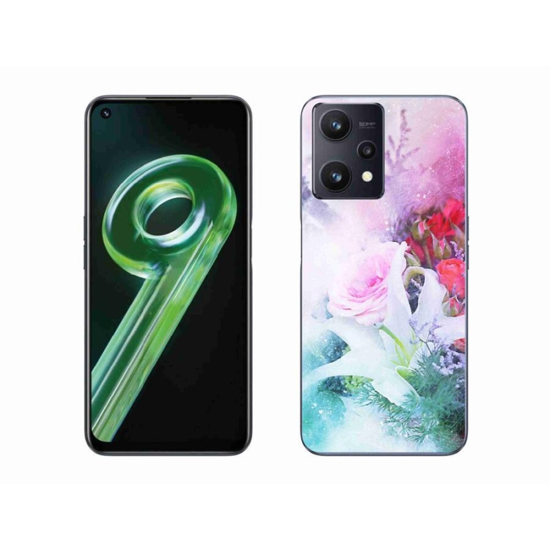 Gelový kryt mmCase na mobil Realme 9 5G - květiny 4