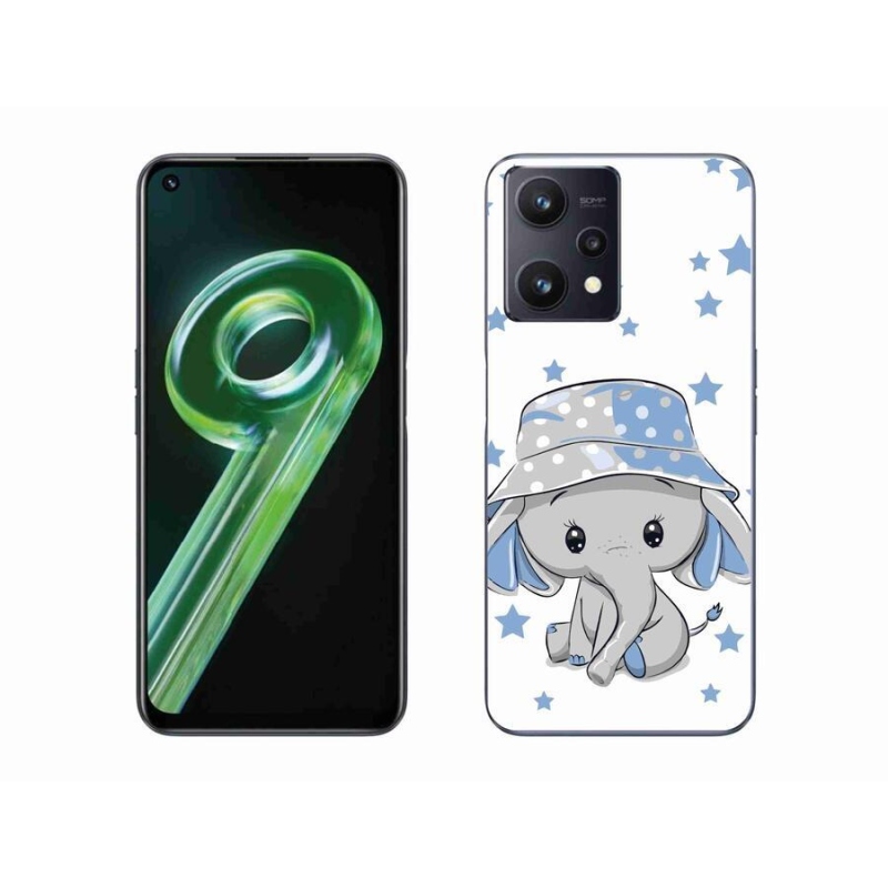 Gelový kryt mmCase na mobil Realme 9 5G - modrý slon