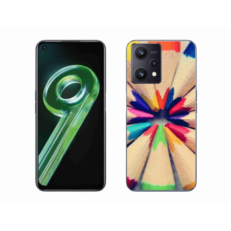 Gelový kryt mmCase na mobil Realme 9 5G - pastelky
