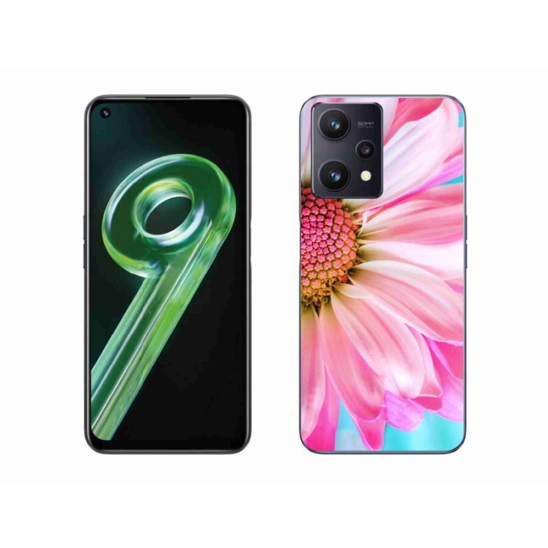 Gelový kryt mmCase na mobil Realme 9 5G - růžová květina