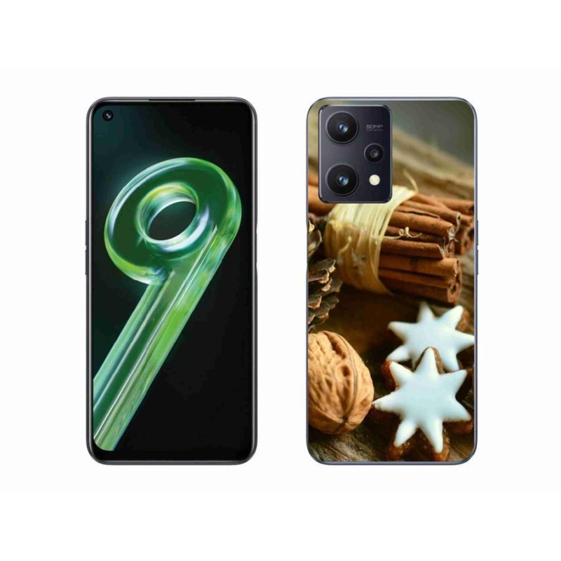 Gelový kryt mmCase na mobil Realme 9 5G - skořice a perníčky