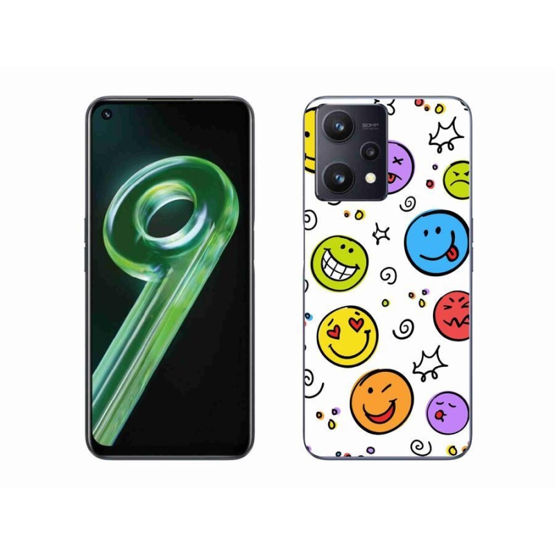 Gelový kryt mmCase na mobil Realme 9 5G - smajlíci