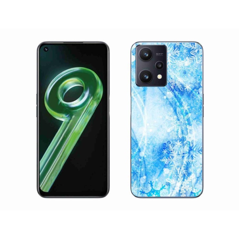Gelový kryt mmCase na mobil Realme 9 5G - sněhové vločky