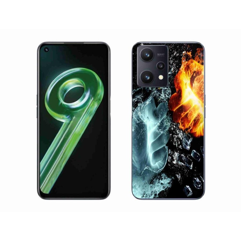 Gelový kryt mmCase na mobil Realme 9 5G - voda a oheň