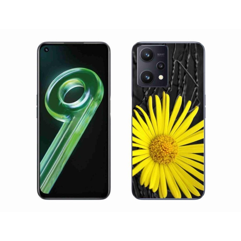 Gelový kryt mmCase na mobil Realme 9 5G - žlutá květina