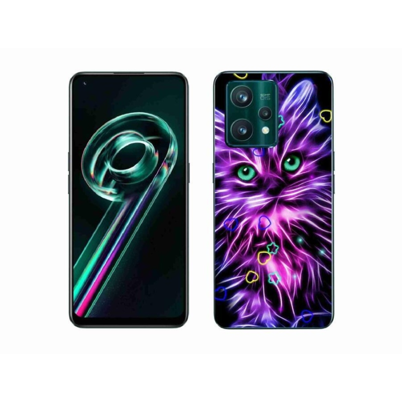 Gelový kryt mmCase na mobil Realme 9 Pro+ 5G - abstraktní kočka