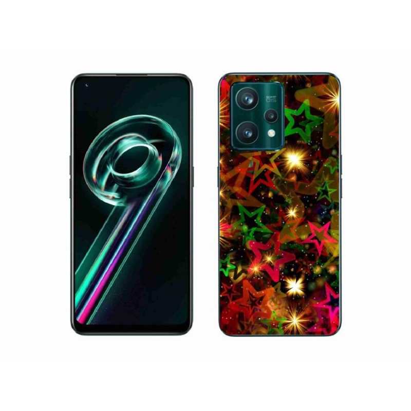 Gelový kryt mmCase na mobil Realme 9 Pro+ 5G - barevné hvězdičky
