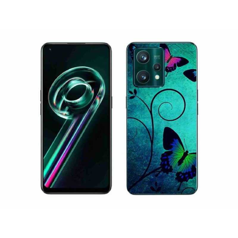 Gelový kryt mmCase na mobil Realme 9 Pro+ 5G - barevní motýli