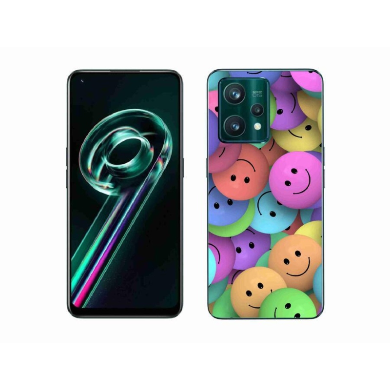 Gelový kryt mmCase na mobil Realme 9 Pro+ 5G - barevní smajlíci