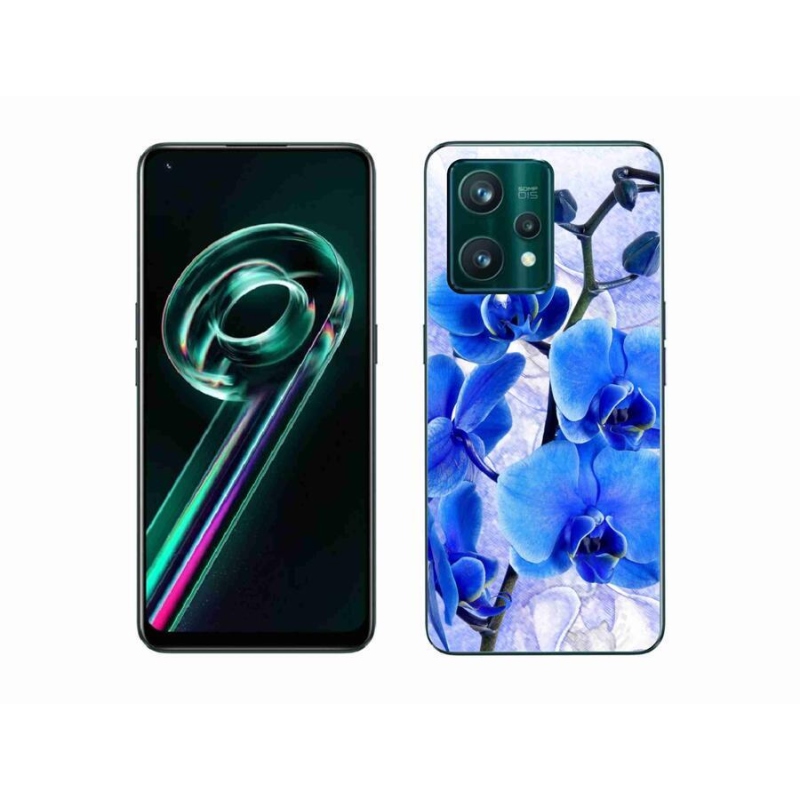 Gelový kryt mmCase na mobil Realme 9 Pro+ 5G - modré květy