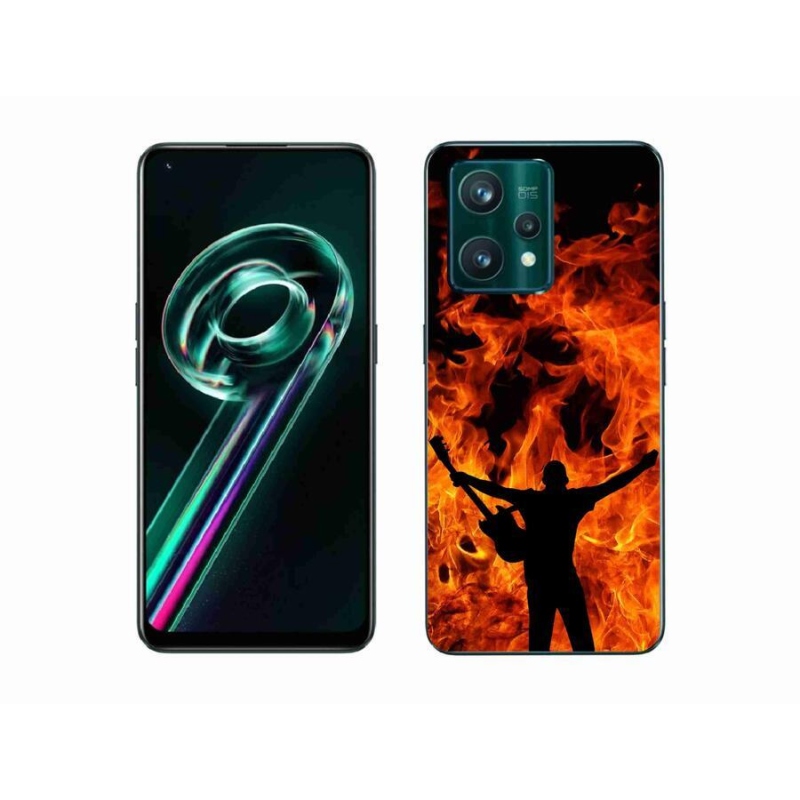 Gelový kryt mmCase na mobil Realme 9 Pro+ 5G - muzikant a oheň