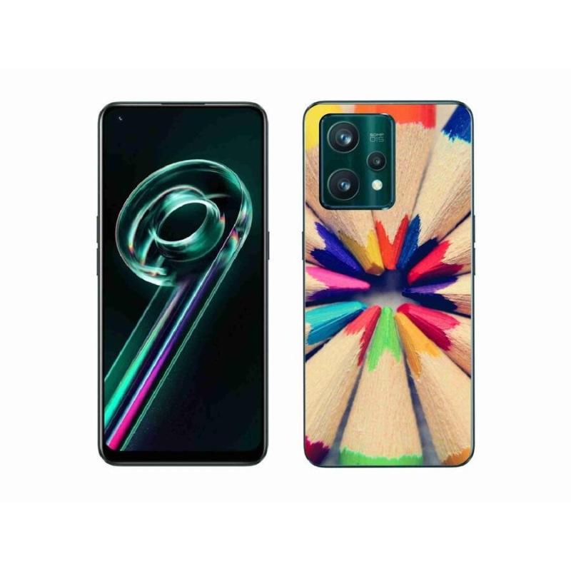 Gelový kryt mmCase na mobil Realme 9 Pro+ 5G - pastelky
