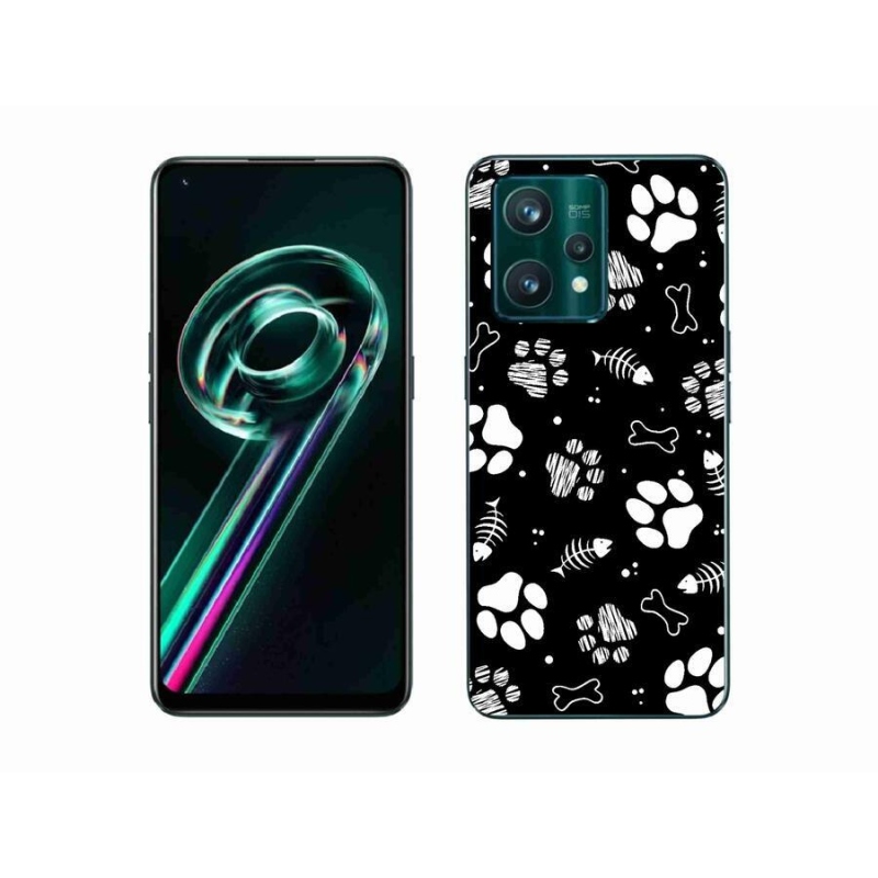 Gelový kryt mmCase na mobil Realme 9 Pro+ 5G - psí tlapky
