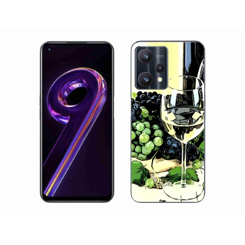 Gelový kryt mmCase na mobil Realme 9 Pro 5G - sklenka vína