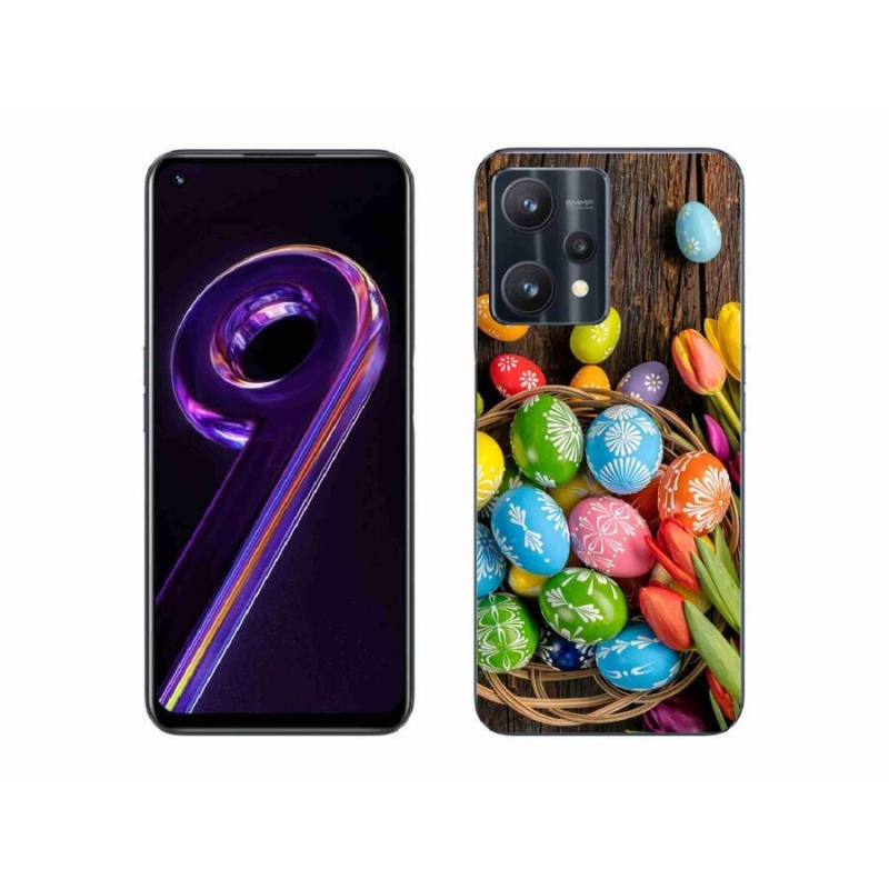 Gelový kryt mmCase na mobil Realme 9 Pro 5G - velikonoční vajíčka