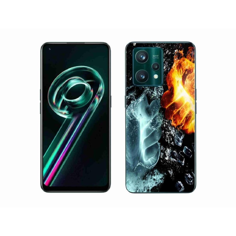 Gelový kryt mmCase na mobil Realme 9 Pro+ 5G - voda a oheň