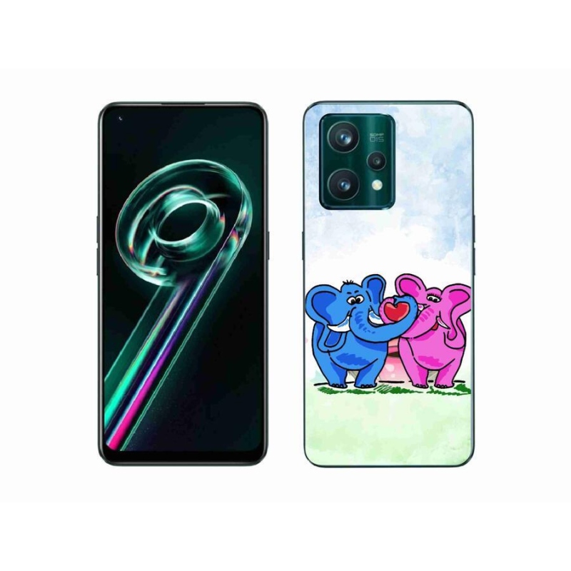 Gelový kryt mmCase na mobil Realme 9 Pro+ 5G - zamilovaní sloni