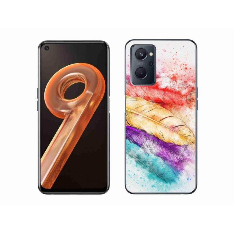 Gelový kryt mmCase na mobil Realme 9i - barevné peří