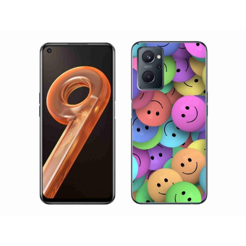 Gelový kryt mmCase na mobil Realme 9i - barevní smajlíci