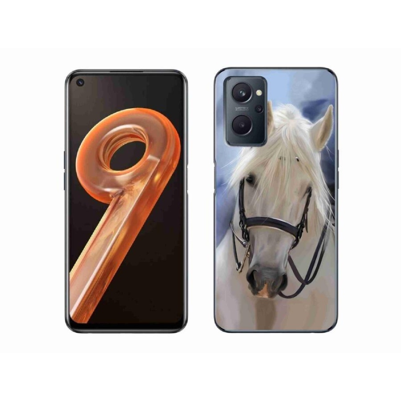 Gelový kryt mmCase na mobil Realme 9i - bílý kůň