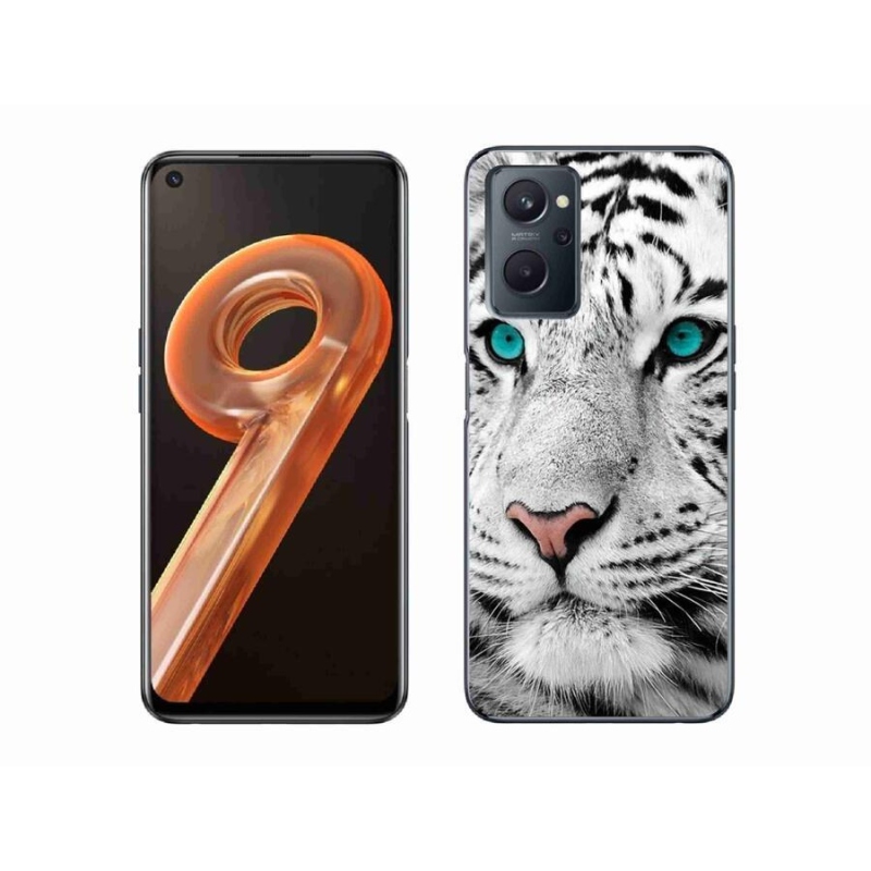 Gelový kryt mmCase na mobil Realme 9i - bílý tygr