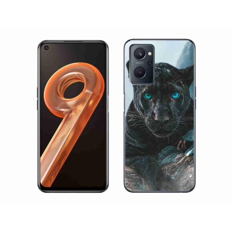 Gelový kryt mmCase na mobil Realme 9i - černý panter