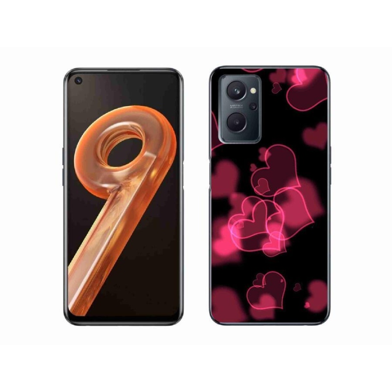 Gelový kryt mmCase na mobil Realme 9i - červená srdíčka