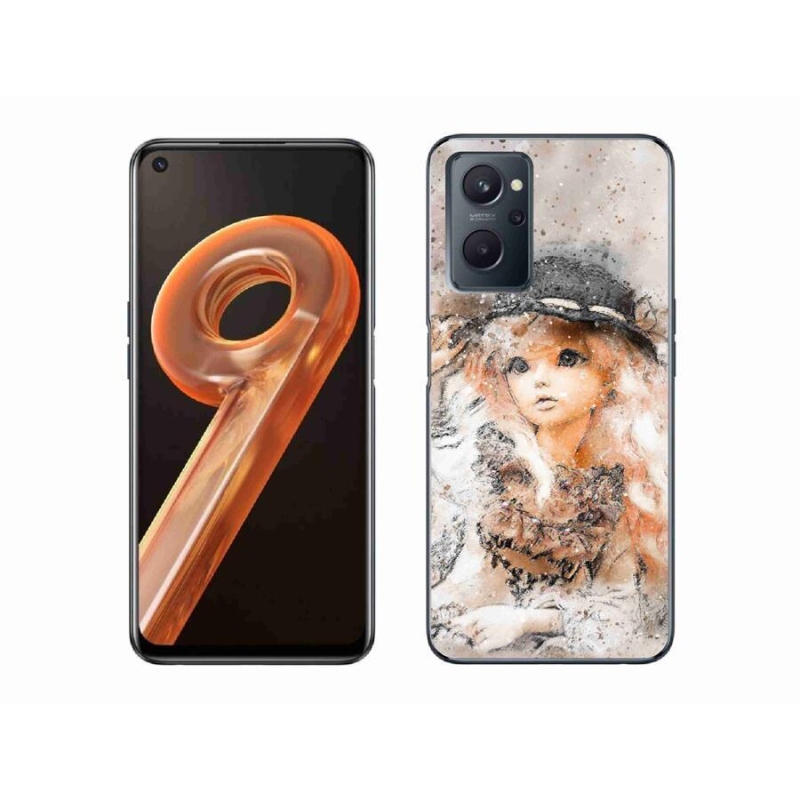 Gelový kryt mmCase na mobil Realme 9i - holčička s kloboukem