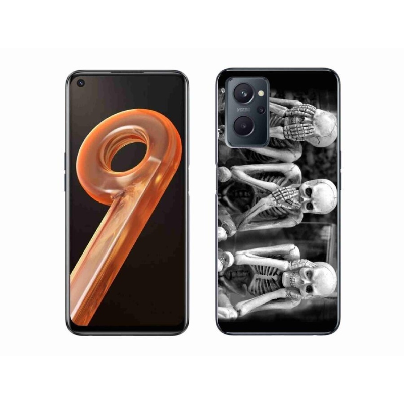 Gelový kryt mmCase na mobil Realme 9i - kostlivci