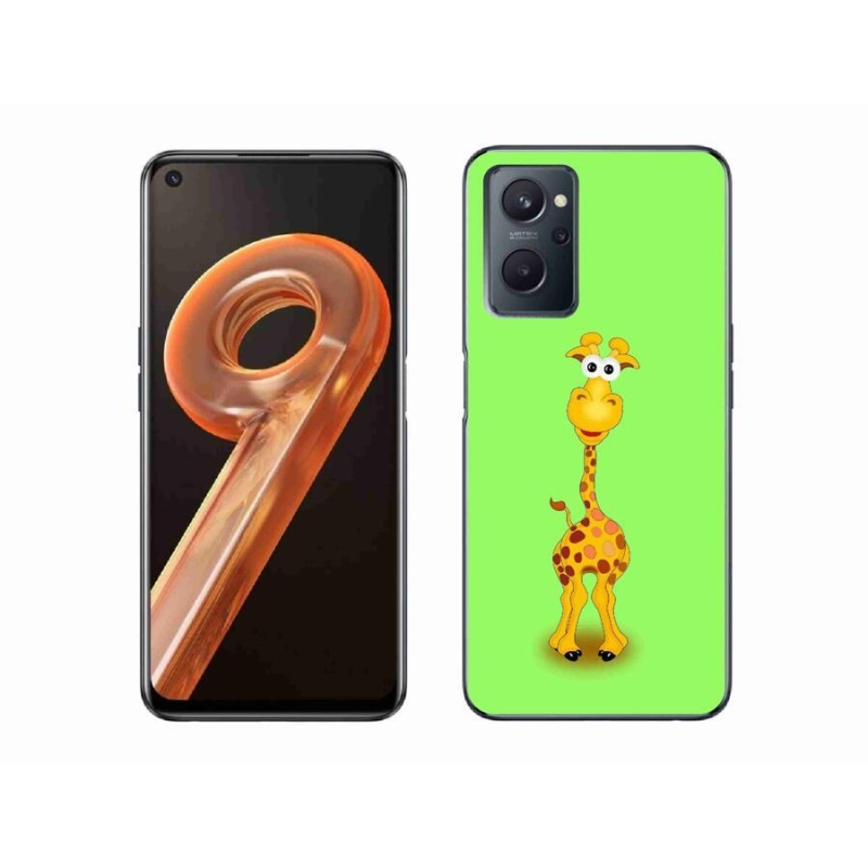 Gelový kryt mmCase na mobil Realme 9i - kreslená žirafa