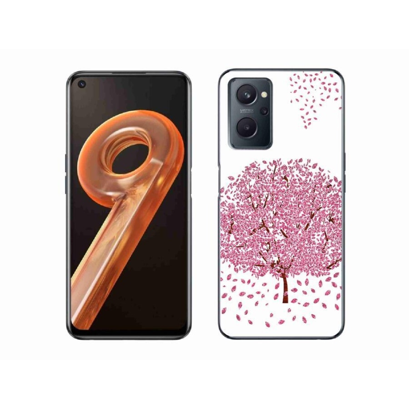 Gelový kryt mmCase na mobil Realme 9i - kreslený strom s listy