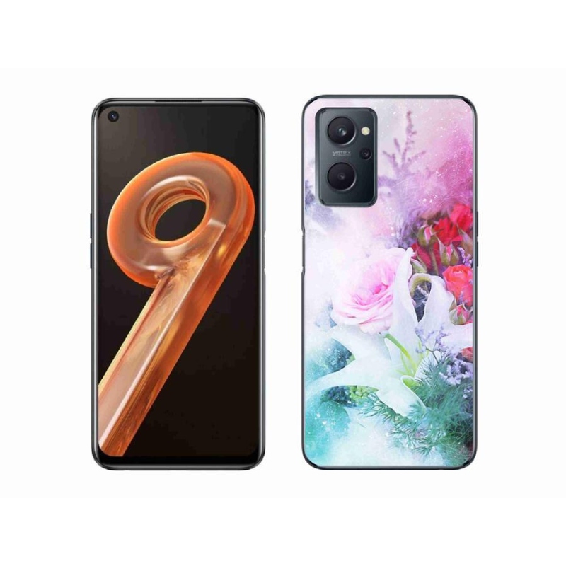 Gelový kryt mmCase na mobil Realme 9i - květiny 4