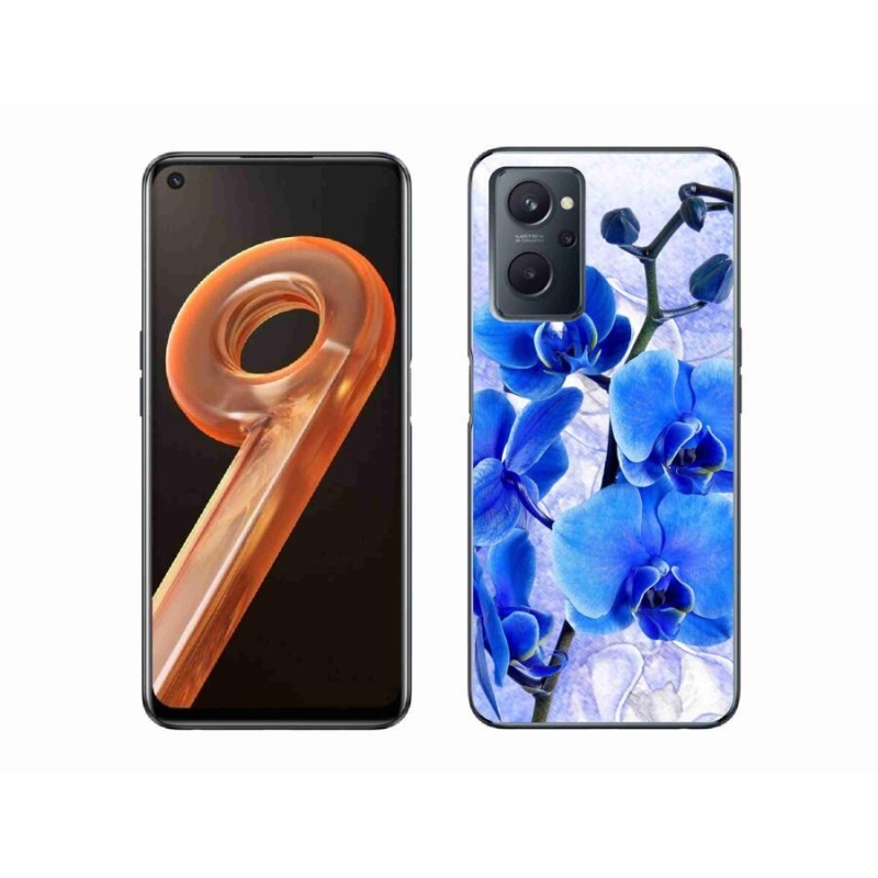 Gelový kryt mmCase na mobil Realme 9i - modré květy