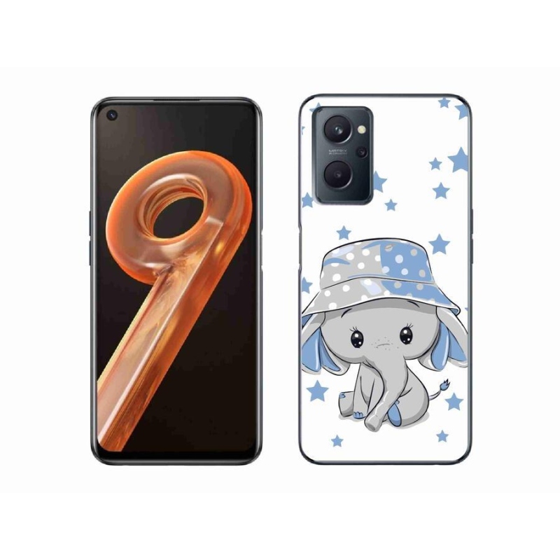 Gelový kryt mmCase na mobil Realme 9i - modrý slon
