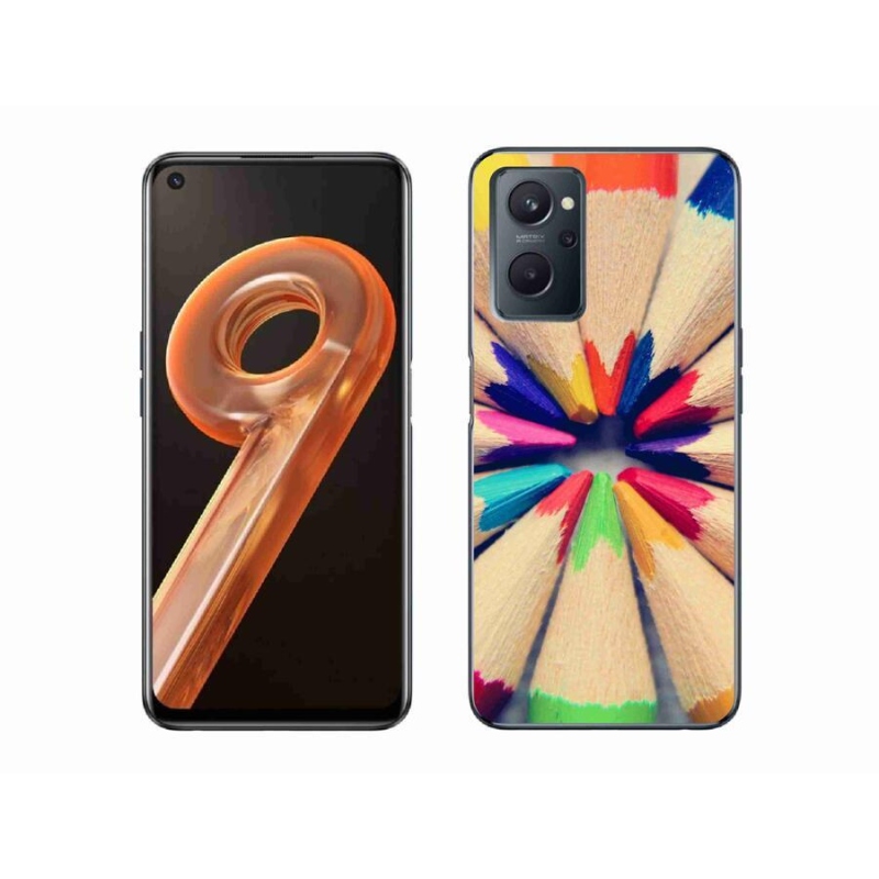 Gelový kryt mmCase na mobil Realme 9i - pastelky