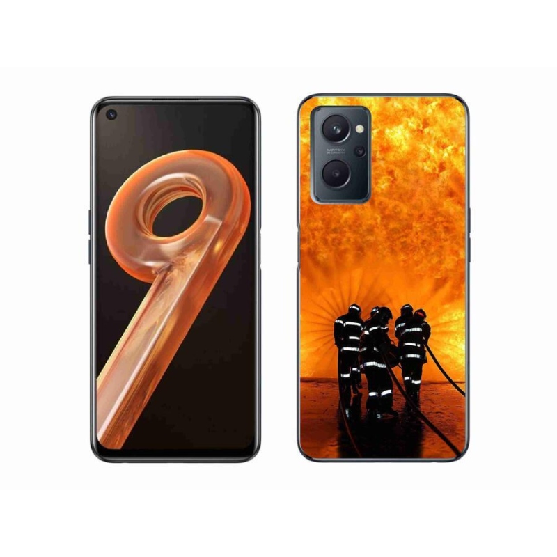 Gelový kryt mmCase na mobil Realme 9i - požár