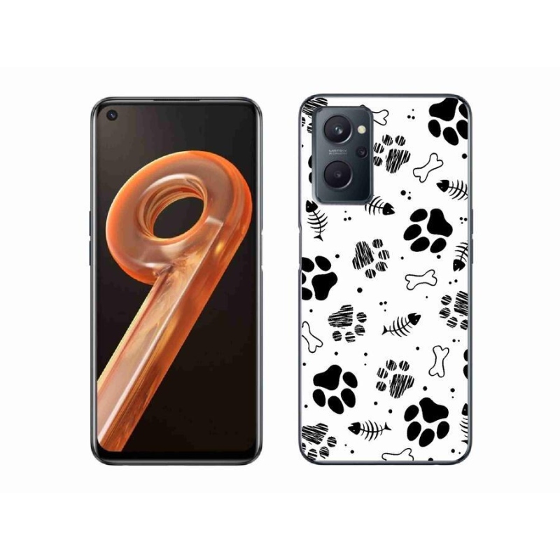 Gelový kryt mmCase na mobil Realme 9i - psí tlapky 1