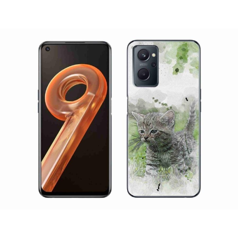 Gelový kryt mmCase na mobil Realme 9i - roztomilé kotě 1