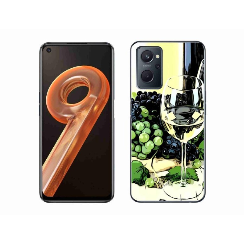 Gelový kryt mmCase na mobil Realme 9i - sklenka vína