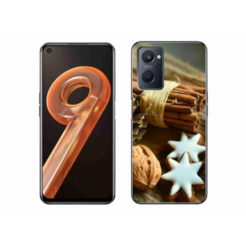 Gelový kryt mmCase na mobil Realme 9i - skořice a perníčky