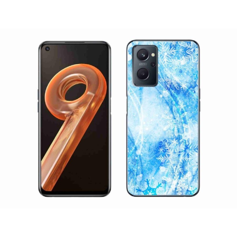 Gelový kryt mmCase na mobil Realme 9i - sněhové vločky