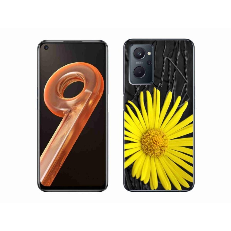 Gelový kryt mmCase na mobil Realme 9i - žlutá květina