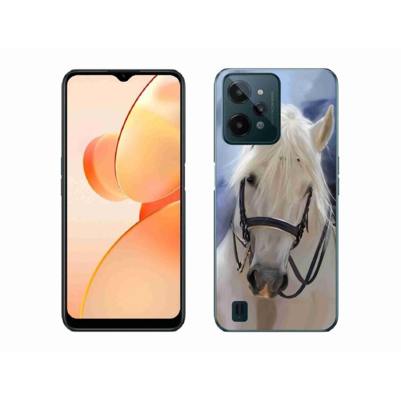 Gelový kryt mmCase na mobil Realme C31 - bílý kůň