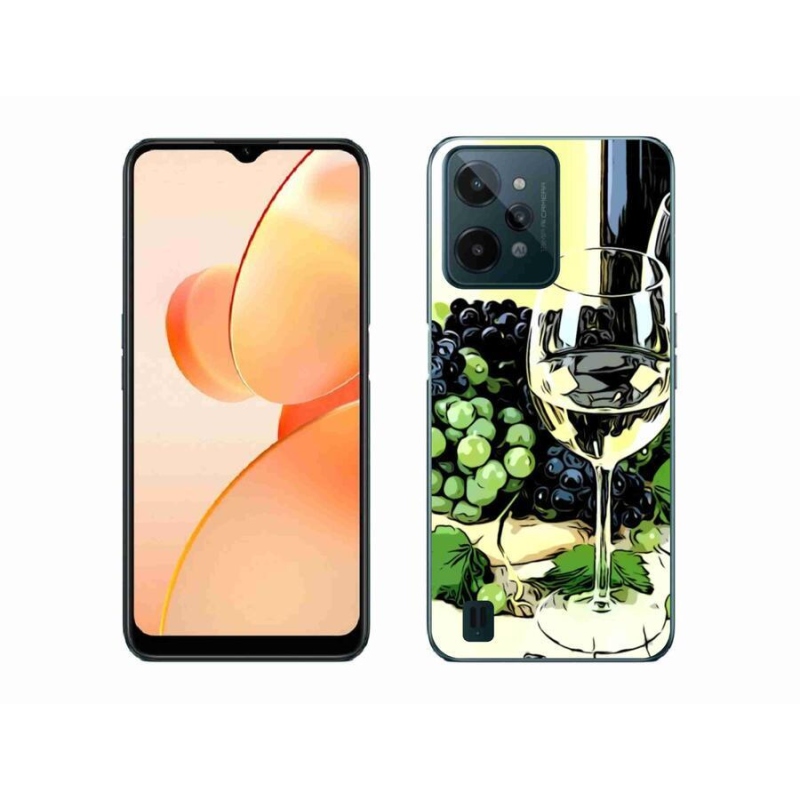 Gelový kryt mmCase na mobil Realme C31 - sklenka vína