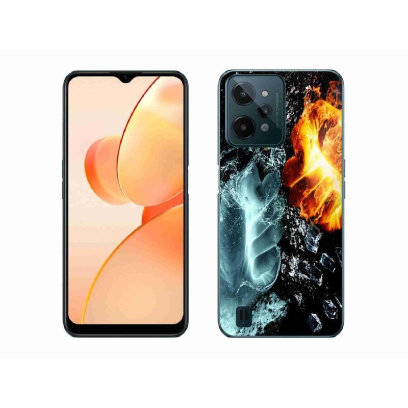 Gelový kryt mmCase na mobil Realme C31 - voda a oheň