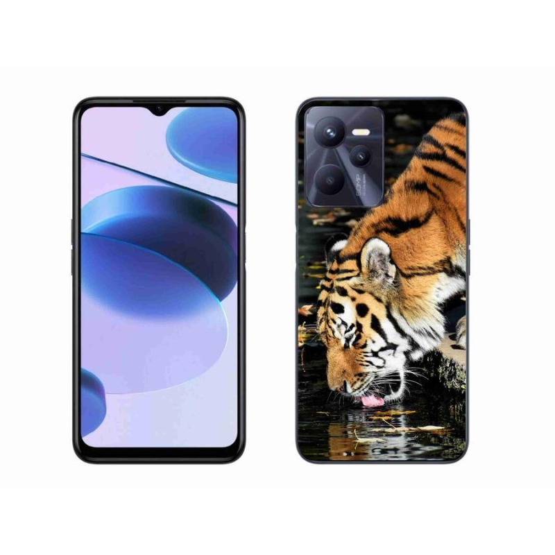 Gelový kryt mmCase na mobil Realme C35 - žíznivý tygr