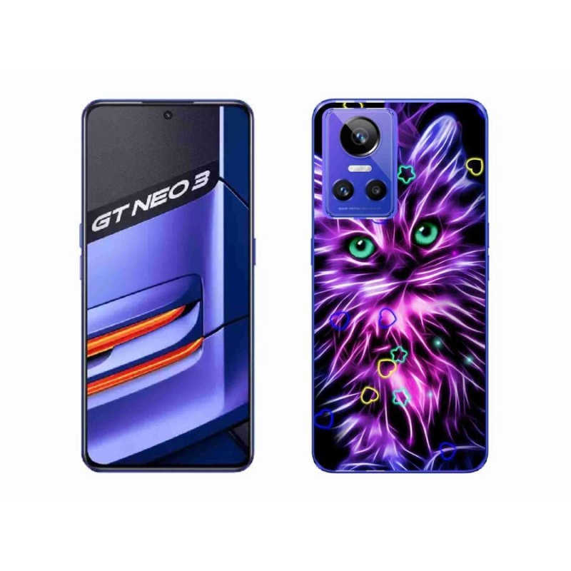 Gelový kryt mmCase na mobil Realme GT Neo 3 - abstraktní kočka