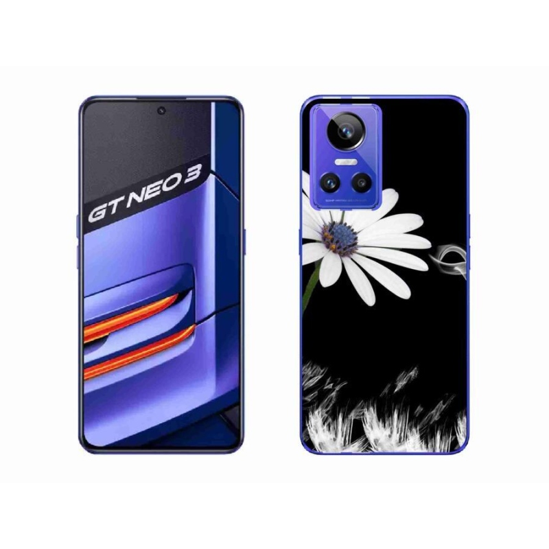Gelový kryt mmCase na mobil Realme GT Neo 3 - bílá květina