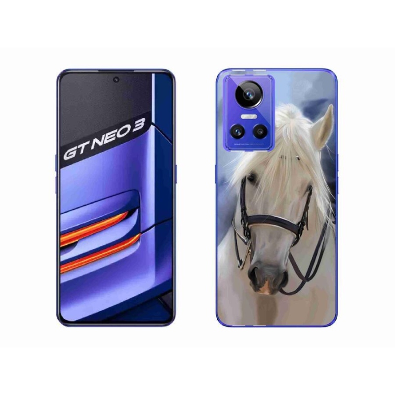 Gelový kryt mmCase na mobil Realme GT Neo 3 - bílý kůň